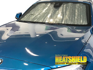 Heatshield Windshield Sun Shade for 2014-2021 BMW 2-Series (exterior view)