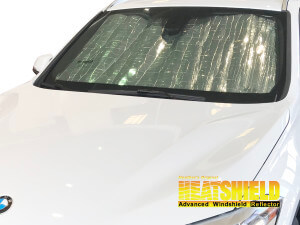 Heatshield Windshield Sun Shade for 2016-2022 BMW X1 (exterior view)