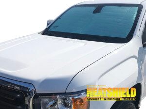 Heatshield Windshield Sun Shade for 2015-2022 GMC Canyon (exterior view)