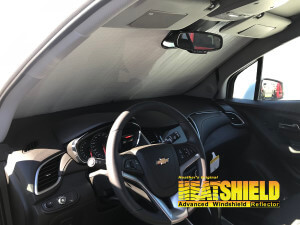 Heatshield Windshield Sun Shade for 2016 Chevrolet Trax (interior view)