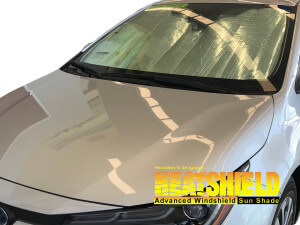 Heatshield Windshield Sun Shade for 2020, 2021, 2022, 2023, 2024, 2025 Toyota Corolla (exterior view)