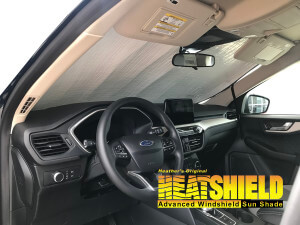 Heatshield Windshield Sun Shade for 2022 Ford Escape (interior view)