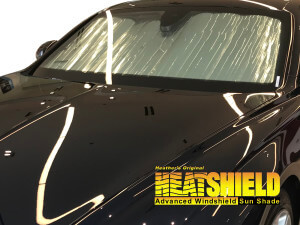 Heatshield Windshield Sun Shade for 2019, 2020, 2021, 2022, 2023, 2024 Bentley Continental GT (exterior view)