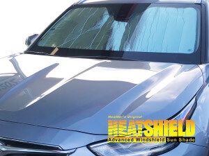 Heatshield Windshield Sun Shade for 2020, 2021, 2022, 2023, 2024, 2025 Toyota Highlander (exterior view)